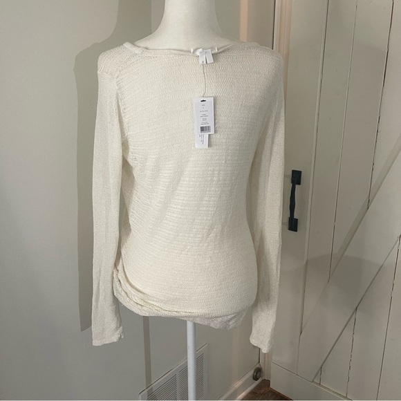 Helmet Lang NWT Asymmetrical Cream Sweater Large - Picture 7 of 9